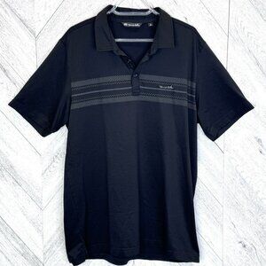 Travis Mathew Golf Polo Shirt Mens Size XL Black Pima Cotton Short Sleeve Top